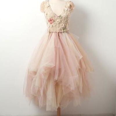 2017 homecoming dresses,v neck prom dresses,tulle short prom dress, cute homecoming dress,bd170416