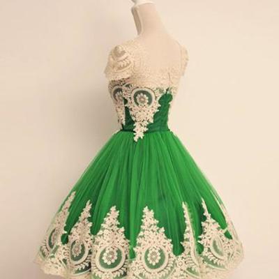 2017 prom dresses,cute prom dresses,green prom dresses,lace prom dresses,short prom dress, green bridesmaid dress,bd170433