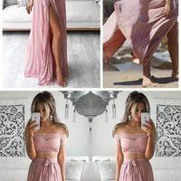 two pieces prom dress, 2017 lace prom dress, most popular prom dress, cheap sexy prom dress - Thumbnail 1