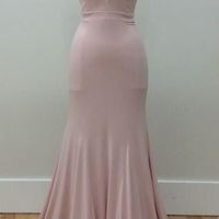 Mermaid Sweetheart Glamorous V-Neck Pink Long Prom Dress - Thumbnail 1