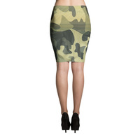 Michael David camo Collection - In November Rain Pencil Skirt - Thumbnail 1
