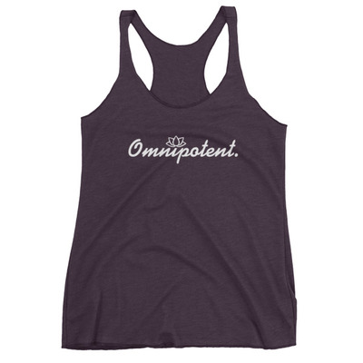 Omnipotent ladies racerback tank