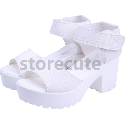 Black/White platform shoes