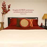 Wall Decal Scripture Psalms 34:4 - Thumbnail 2