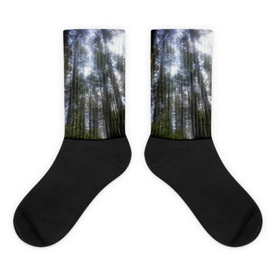 Tall trees collection - skyreachers black foot socks - from michael david