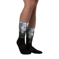 Alongside Giants- Tall Trees Collection Black foot socks - from Michael David - Thumbnail 1