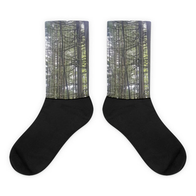 Natures arms - tall trees collection black foot socks - from michael david - Thumbnail 5