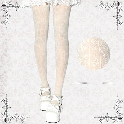 Lolita hollowed-out flower pattern socks