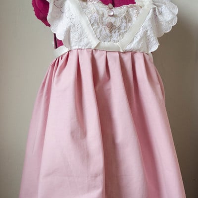 "little red riding hood" pinafore dress