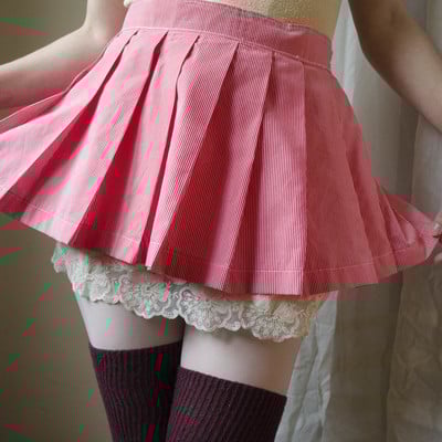 "little red riding hood" striped skirt