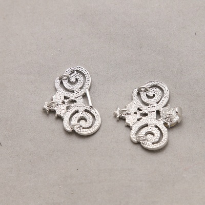 Vintage style rhinestone crystal wedding silver sweater hook and eye clasp