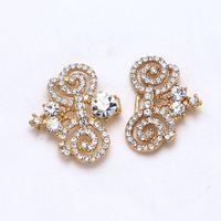 Vintage Style Rhinestone Crystal Wedding Gold Sweater Hook And Eye Clasp - Thumbnail 1