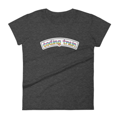Women's Heather Dark Grey - Text Logo