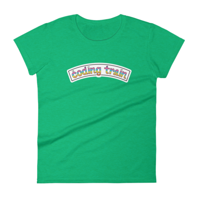 Women's Heather Green - Text Logo