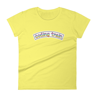 Women's spring yellow - text logo