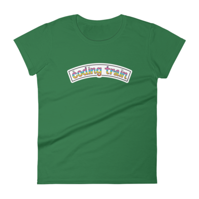Women's Kelly Green - Text Logo