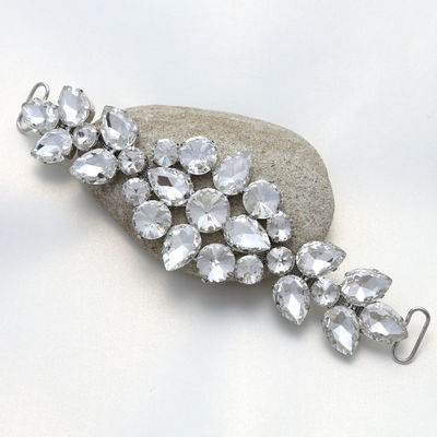 Wedding Rhinestone Crystal Sash Long Belt Slider Buckle 