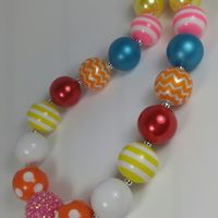 Beach Hair Don't Care Bubblegum Necklace - Thumbnail 1