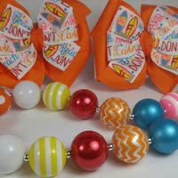 Beach Hair Don't Care Bubblegum Necklace - Thumbnail 3