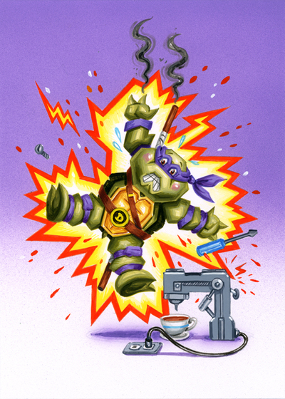 Doomed DONNIE / SHEL Shocked Final Art - Mutagen Canister Kids Series 1 2017