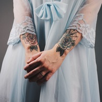 CLAIMED @_nicecube_ Vintage 1960s Baby Blue Flowy Maxi Nightgown Robe - Thumbnail 1