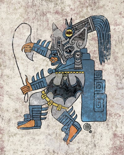 AztecBatman Art Print