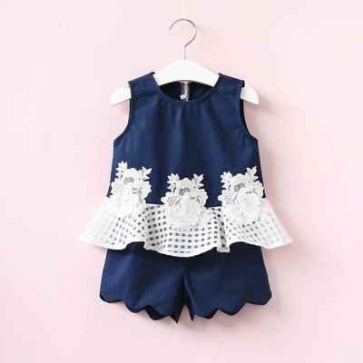 Darla scalloped shorts and peplum top set