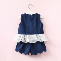 Darla Scalloped Shorts and Peplum Top Set - Thumbnail 1