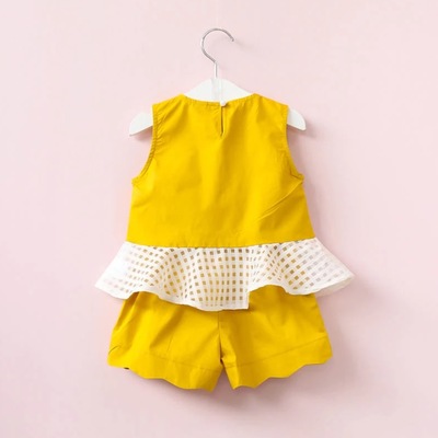 Darla scalloped shorts and peplum top set