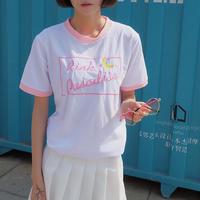 Pastel Pink Paradise Tee - Thumbnail 1