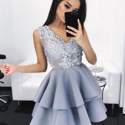 2017 prom dresses,cute prom dresses,blue lace prom dresses,short prom dress, cute homecoming dress,bd170803
