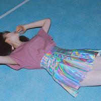 Harajuku Holographic Hologram Party Clubbing Silver Metallic Skirts - Thumbnail 4