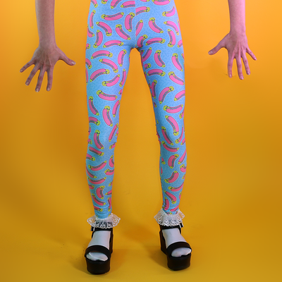 Alien hot dog leggings