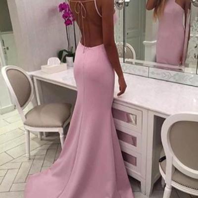2017 prom dresses,simple prom dresses,pink prom dresses,mermaid prom dresses,long prom dress, pink evening dress,bd170811 - Thumbnail 5