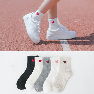 Harajuku heart design socks