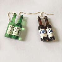Liquor bottle dangle earrings - Thumbnail 1