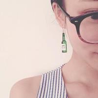 Liquor bottle dangle earrings - Thumbnail 2