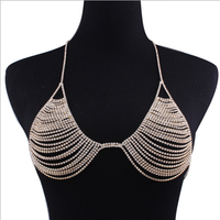 Chic Exotic Sexy Crystal Bust Chain Bikini Body Jewelry - Thumbnail 2