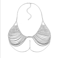 Chic Exotic Sexy Crystal Bust Chain Bikini Body Jewelry - Thumbnail 3