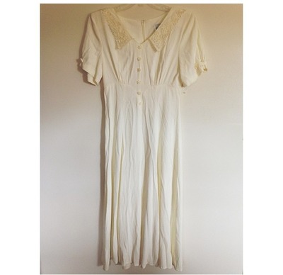 Cream collar dress