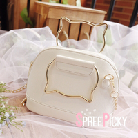 Black/White/Pink Harajuku Cat Handles Bag SP179501 - Thumbnail 1