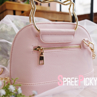 Black/White/Pink Harajuku Cat Handles Bag SP179501 - Thumbnail 4