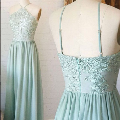 A line spaghetti straps lace bridesmaid dress,vintage lace formal party dress