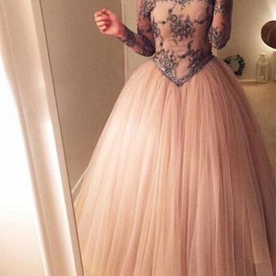 Elegant off shoulder tulle lace long prom dress, sweet 16 dress,bd171207