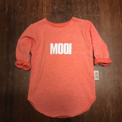 "beautiful" raw-edged sweatshirt