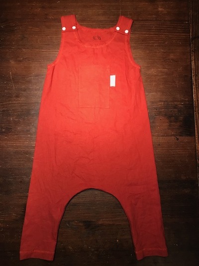 Orange Cotton/Linen Blend Romper