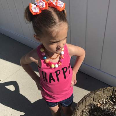 Beach hair don't care bubblegum necklace