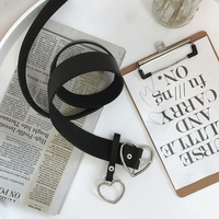 Heart shaped ring leather belt - Thumbnail 2