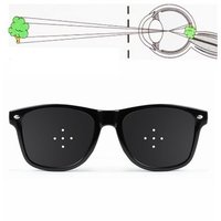 Anti Fatigue Vision Improve Eyesight 5-Pinhole Stenopeic UV400 Eye Care Sunglasses - Thumbnail 3