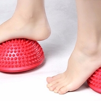 2 Pcs 16cm Half Round Yoga Balance Spiky Massager Ball Stepping Stone Foot Sole Trigger Point Hemisphere  - Thumbnail 4
